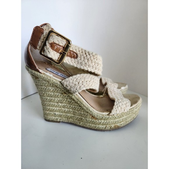 STEVE MADDEN Espadrille Wedge Sandal Womens Size 6 - Picture 4 of 10